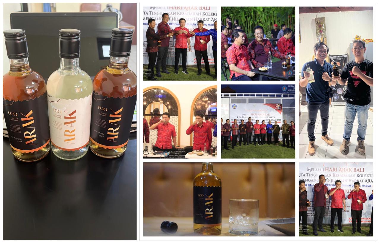 Lecturer of the TIP FTP Unud Study Program has succeeded in researching wine and commercializing it, Alter Ego Coffee Arak is used to enliven Arak Day Celebrations in Klungkung Regency